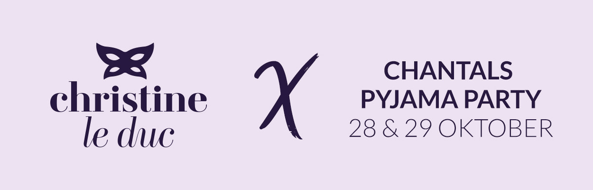 Christine le Duc bij Chantals Pyjama Party
