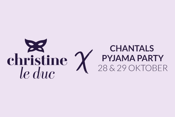 Christine le Duc bij Chantals Pyjama Party