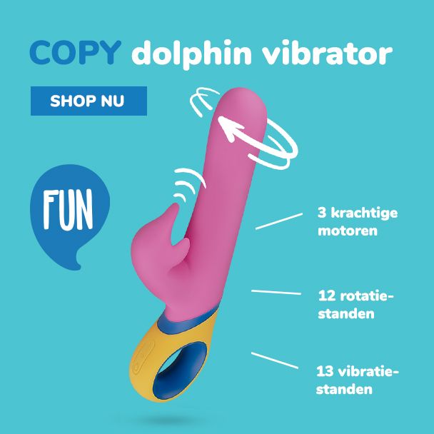 Shop deze kleurrijke dolphin vibrator van PMV20