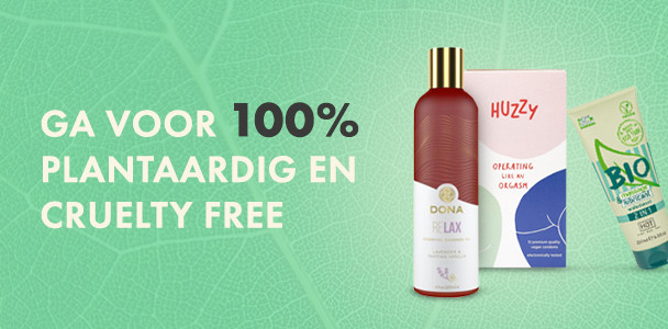 Ga voor 100% plantaardig en cruelty free Ga voor 100% plantaardig en cruelty free