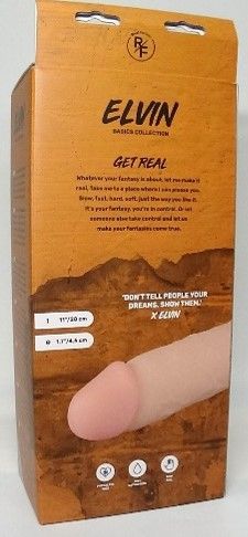 Elvin realistische vibrators doos achterkant