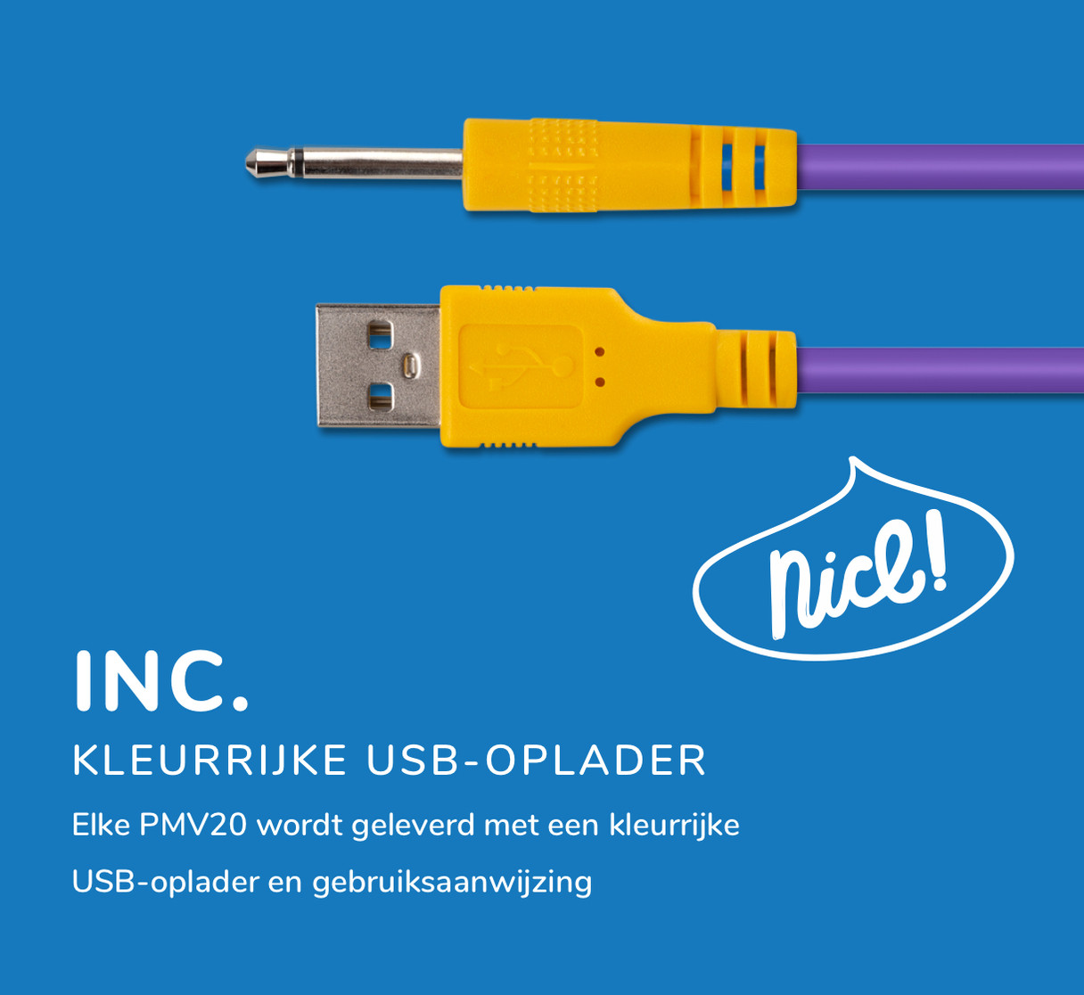 Kleurrijke usb-oplader