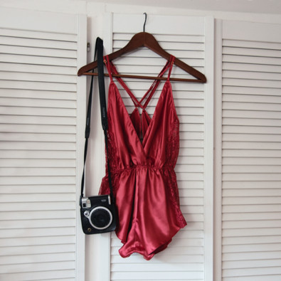 Be Wicked Sarai Satin Romper