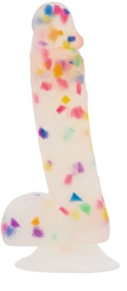 Dildo w stylu konfetti Addiction Party Marty – 18 cm