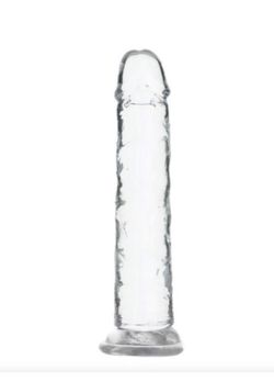 Przezroczyste dildo Crystal Addiction – 18 cm