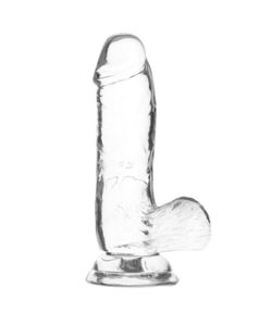 Przezroczyste dildo Crystal Addiction – 15 cm