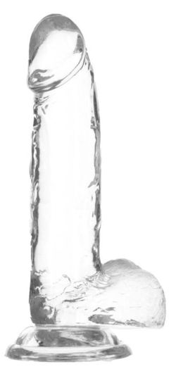 Przezroczyste dildo Crystal Addiction – 19 cm