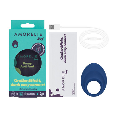 amorelie penisring App-gesteuerter vibrierender Penisring Grow - Blau main image 1