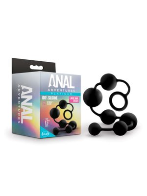 Anal Adventures Platinum - Siliconen Anaal Kralen - Large