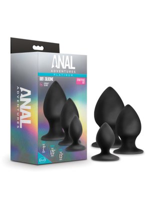 Anal Adventures Platinum - Stout Anaal Plug Set