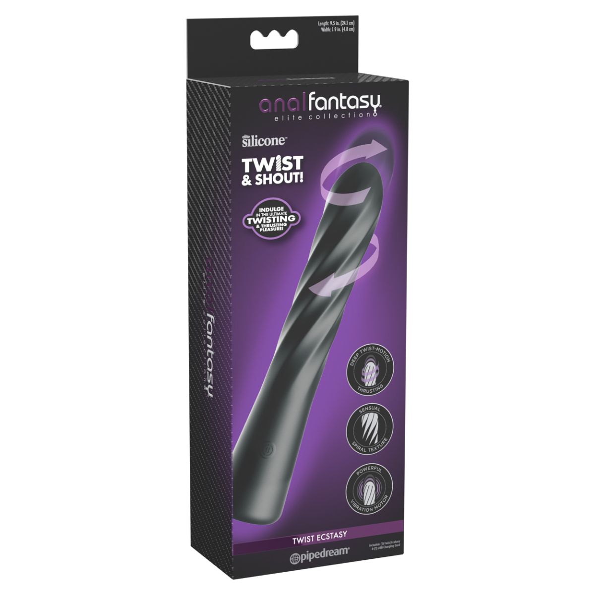 Anal Fantasy - Twist Ecstasy Thruster - Zwart foto 4