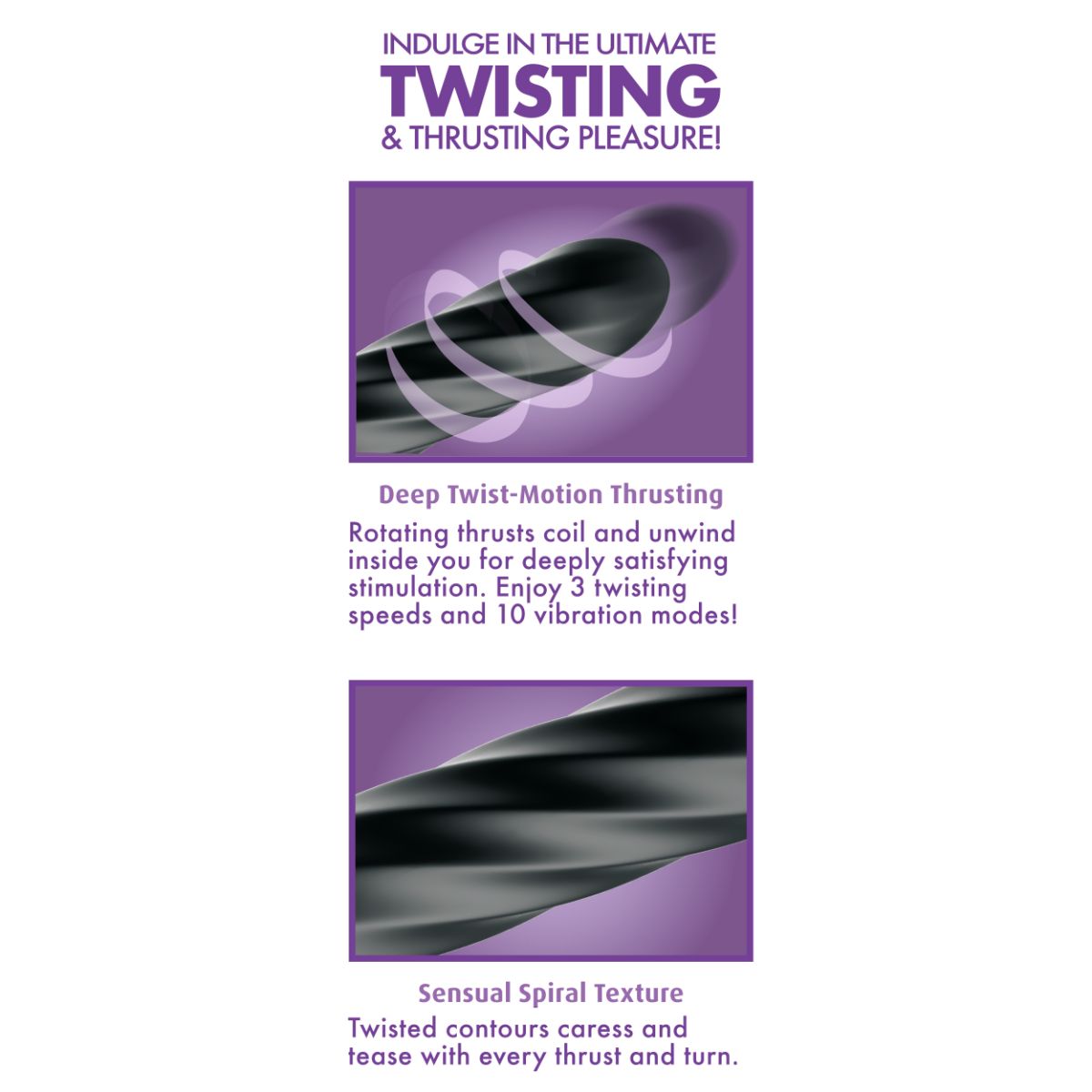 Anal Fantasy - Twist Ecstasy Thruster - Zwart foto 2