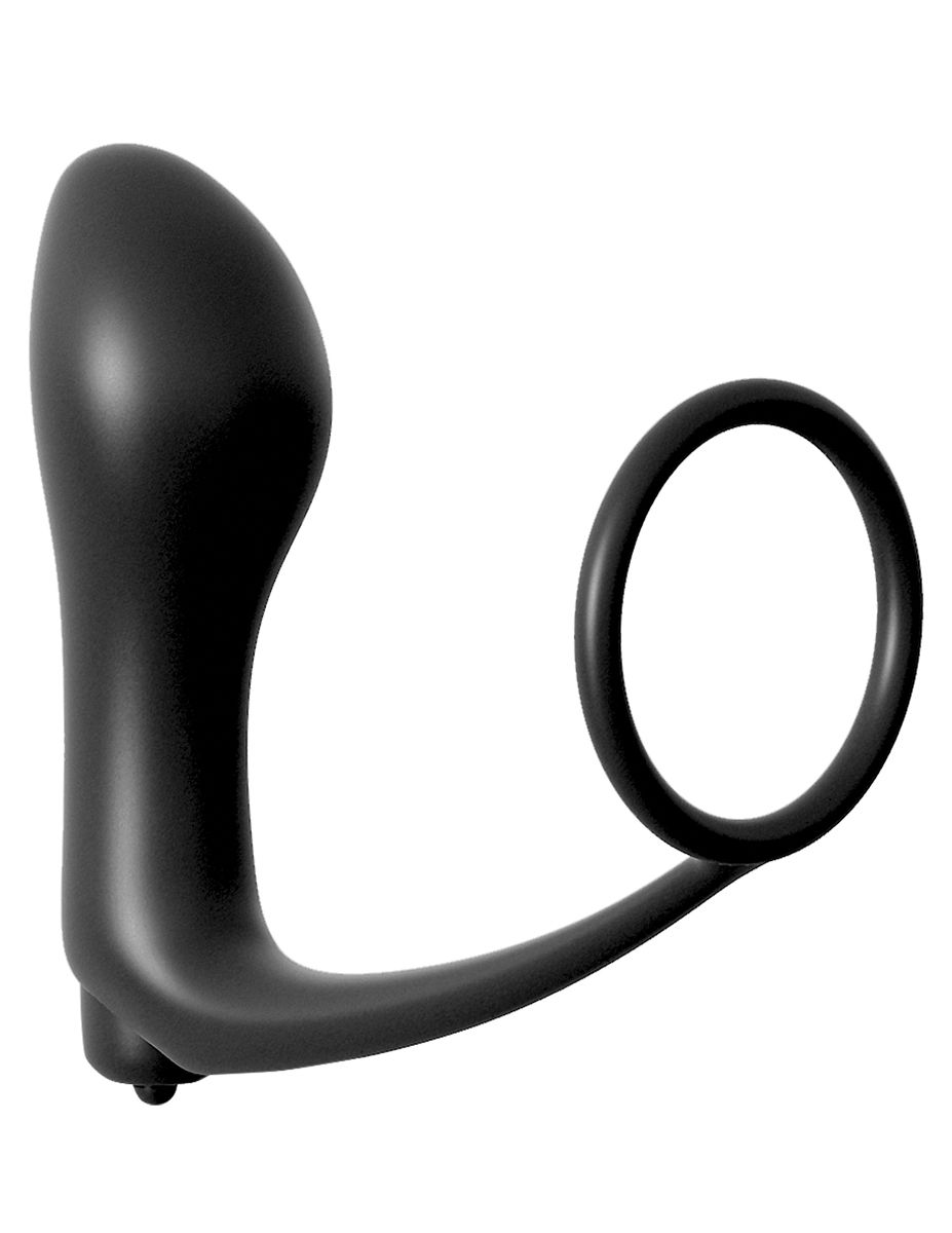 Ass-Gasm Cockring met Vibrerende Buttplug