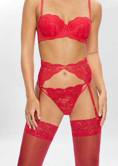 Garter Belt Sexy Lace Planet - red