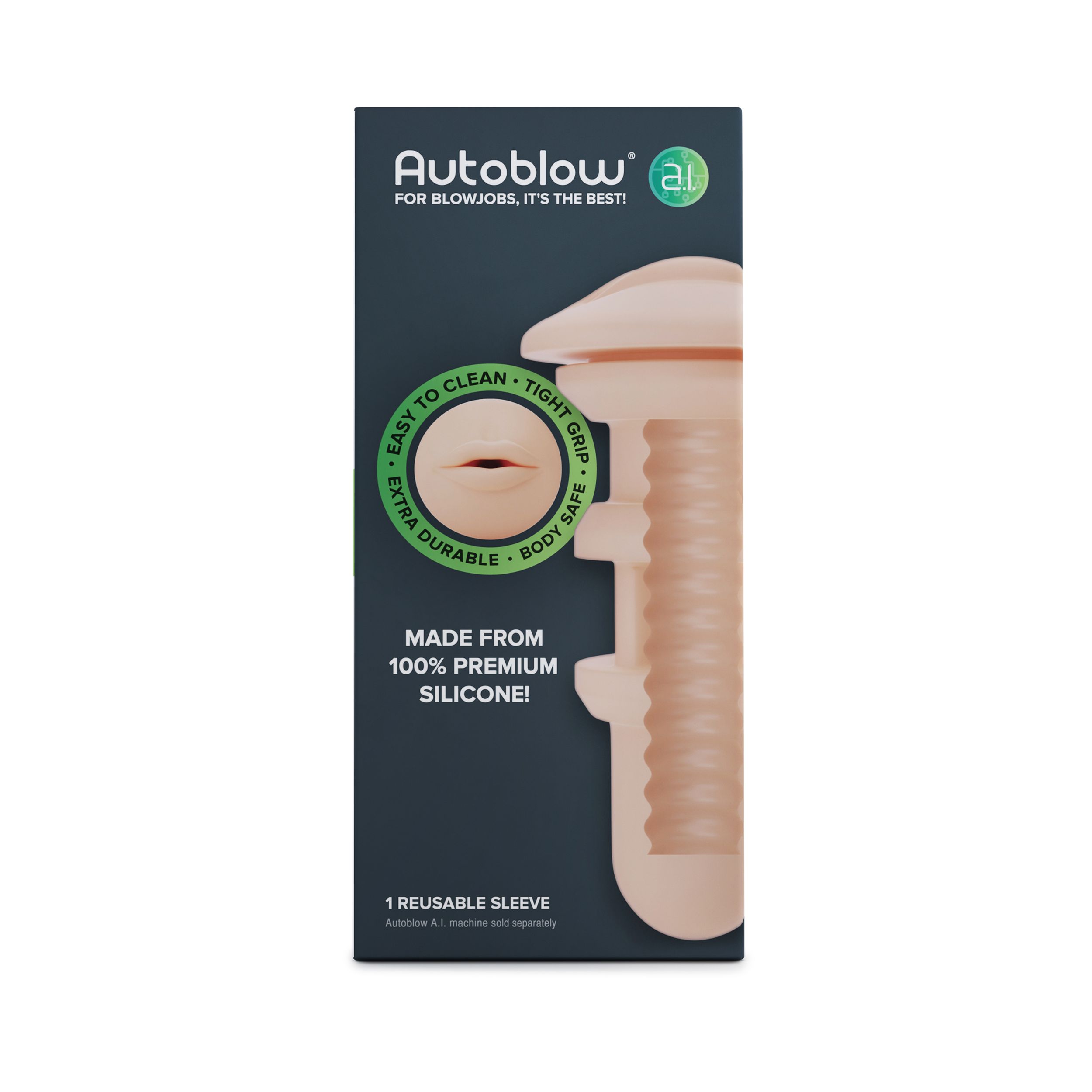 Autoblow - A.I. Silicone Mouth Sleeve - Beige - EasyToys