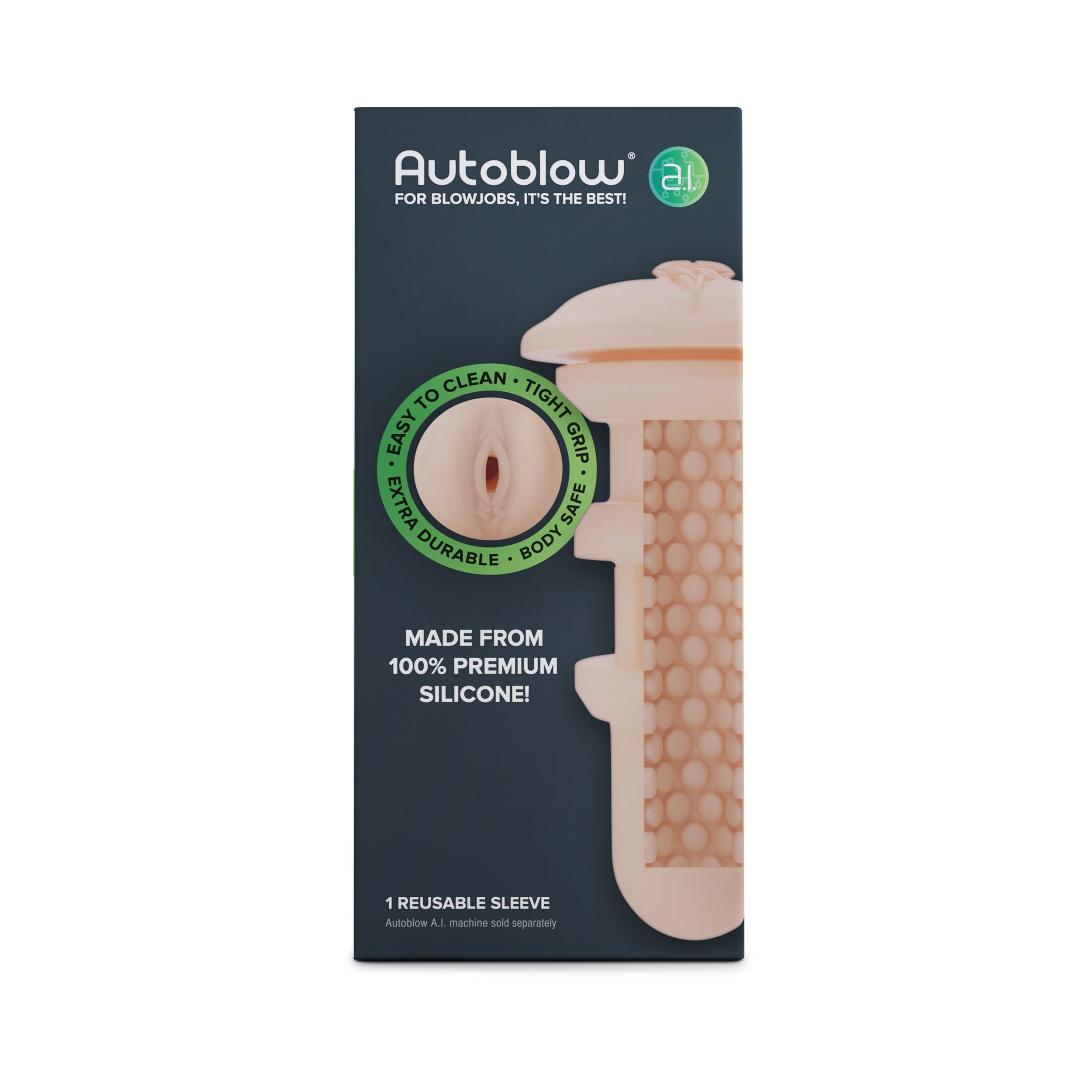 Autoblow - A.I. Silicone Vaginal Sleeve - Beige - EasyToys