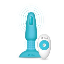 B-Vibe - Rimming Remote Control Plug 2 Blauw