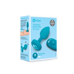 B-Vibe - Vibrating Jewel Plug S/M Aquamarine