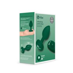 B-Vibe - Vibrating Jewel Plug M/L Emerald