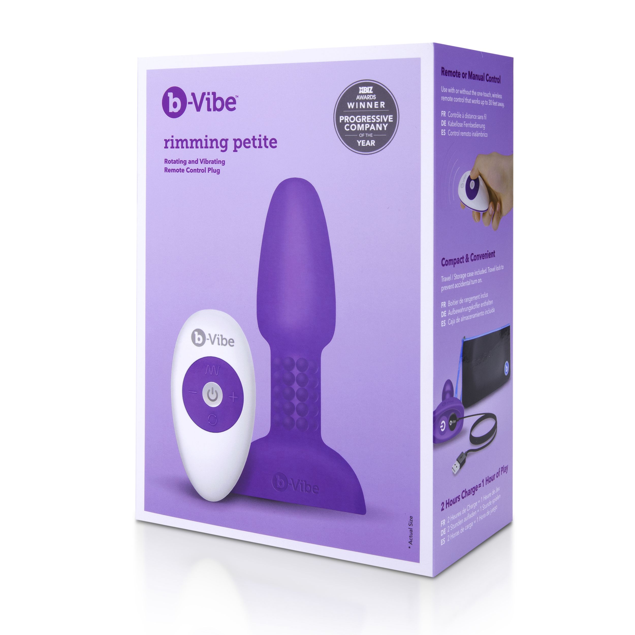 B-Vibe - Rimming Petite Remote Control Plug Paars - Afbeelding 11