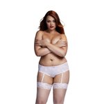 Baci Lingerie – ROSE Open Crotch Boyshort Panty – Wit XL