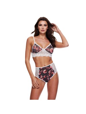 Baci Lingerie – GREY FLORAL & LACE Bh-Set – Wit