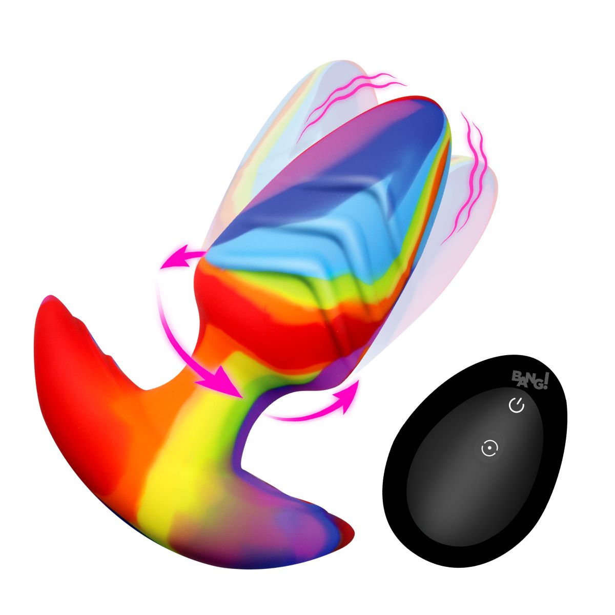 Bang! - Roterende en Vibrerende Buttplug - 9,9 cm
