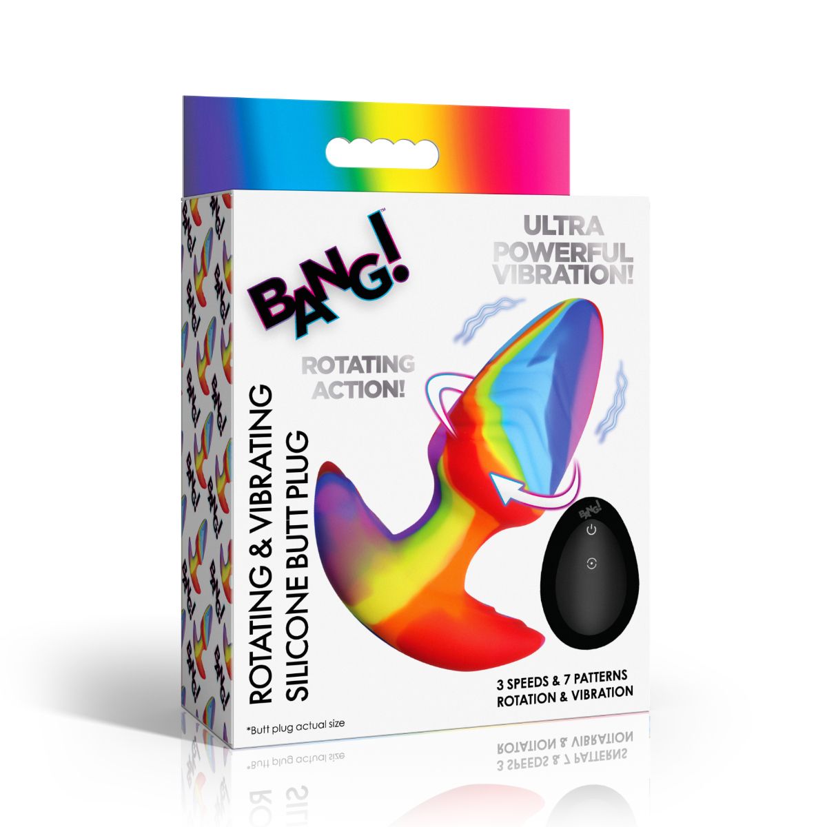 Bang! - Roterende en Vibrerende Buttplug - 9,9 cm foto 7