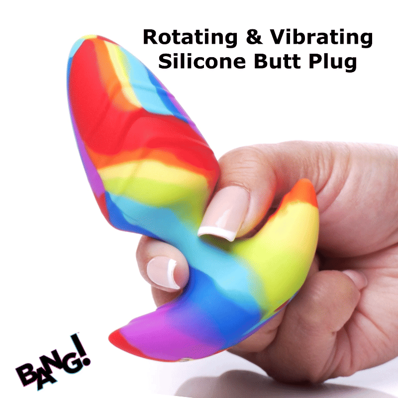 Bang! - Roterende en Vibrerende Buttplug - 9,9 cm foto 2