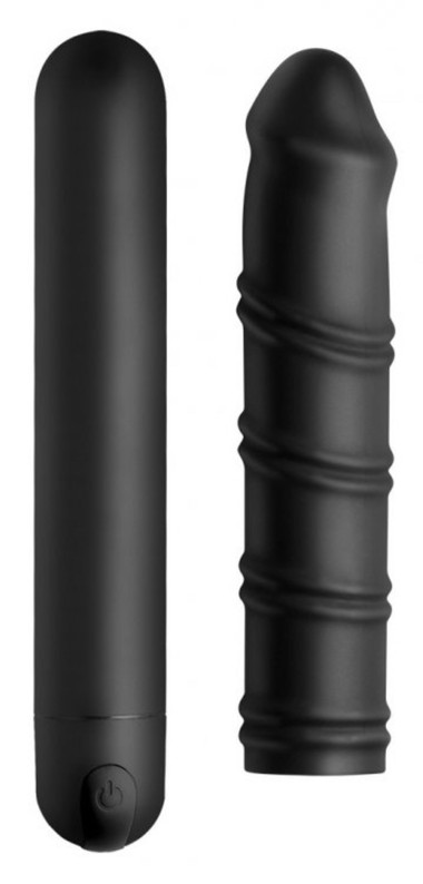 Bang! Vibromasseur "bullet" torsad XL avec manchon amovible - Adam et Eve Bang! Vibromasseur "bullet" torsad XL avec manchon amovible - Adam et Eve