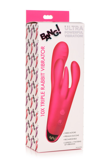 Dreifacher Rabbit Vibrator - Rosa