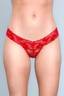 V-Cut Lace Panties - Red