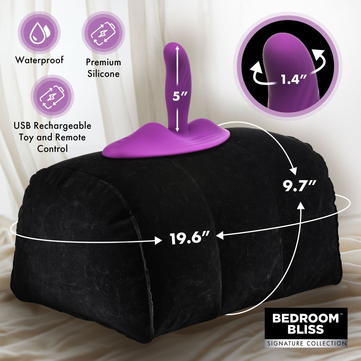 Bedroom Bliss - Love Rider Vibrating Cushion - Remote Control foto 6