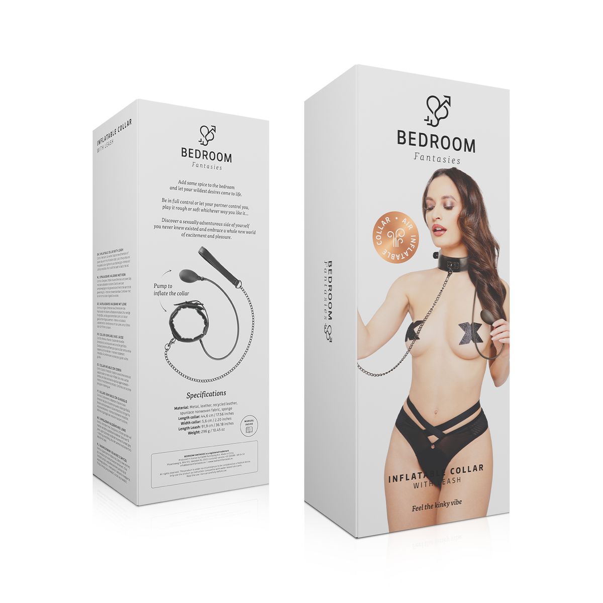 Bedroom Fantasies - Opblaasbare Halsband Met Riem
