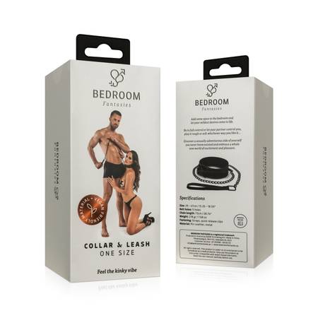 Bedroom Fantasies Halsband mit Leine aus Kunstleder Bedroom Fantasies Halsband mit Leine aus Kunstleder
