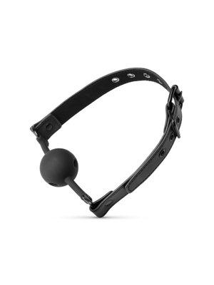 Open Siliconen Ball Gag - Zwart