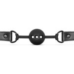 Open Siliconen Ball Gag - Zwart