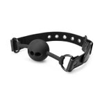 Open Siliconen Ball Gag - Zwart