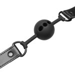 Open Siliconen Ball Gag - Zwart
