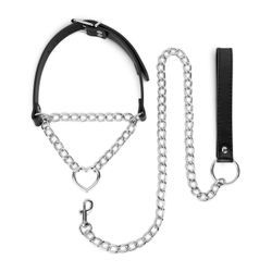 Bedroom Fantasies - Collar with Leash - Silver