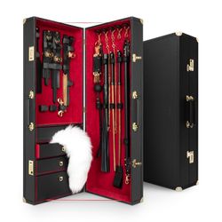 Bedroom Fantasies - Valise de Bondage 17 Pièces - Cuir de Vache