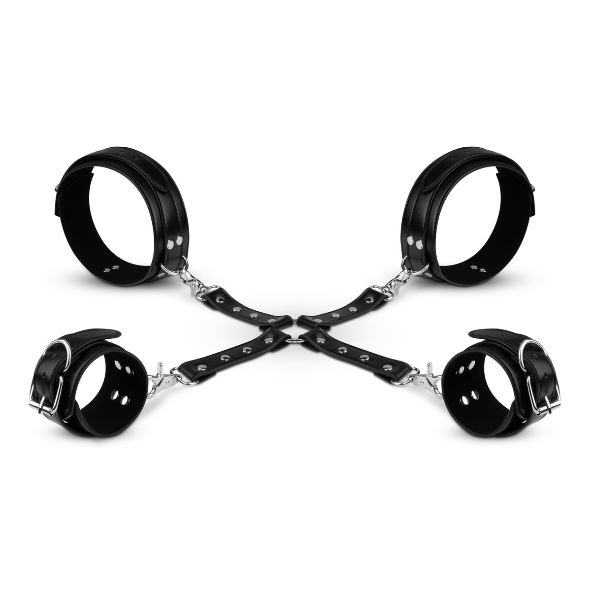 Bedroom Fantasies - Bondageharnas Handboeien en Hogtie Set - Zwart
