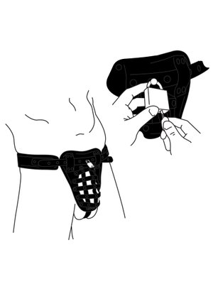 Bedroom Fantasies - Chastity Cage Jock - Zwart