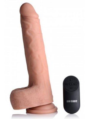 Vibrerende & Stotende Realistische XL Dildo Met Balzak - 17.8 cm