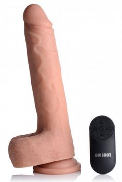 Vibrating & Thrusting XL Dildo with Suction Cup and Balls