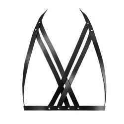 Bijoux Indiscrets - Maze Halter Bra Harness Black