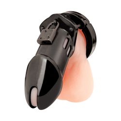 Blueline - Acrylic See-Thru Chastity Cage Black