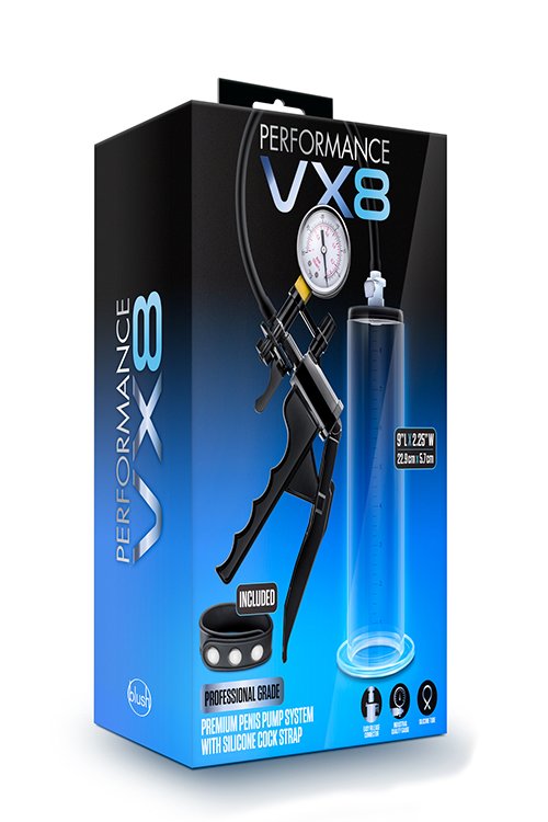 Blush Novelties - VX8 Premium Penis Pomp - Zwart