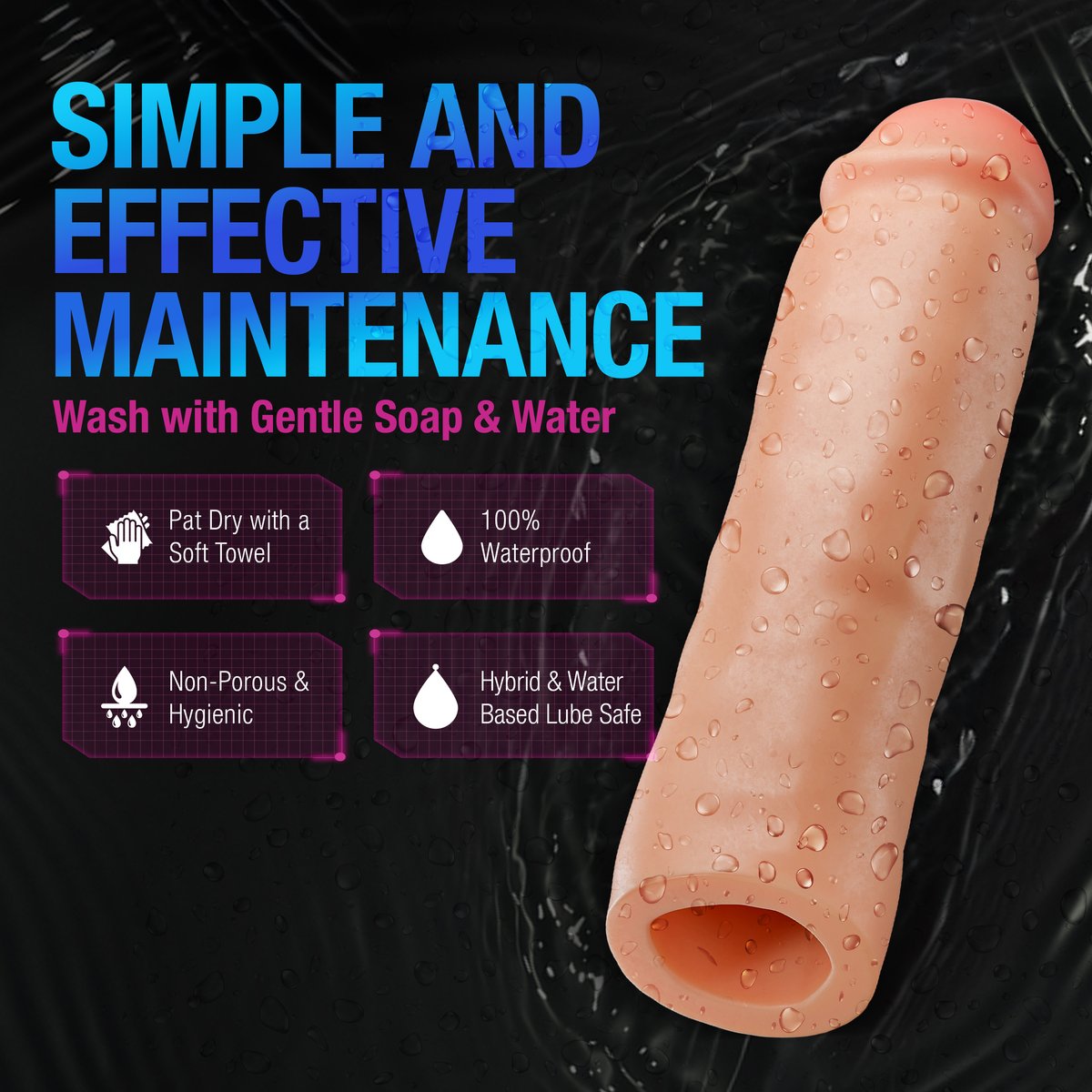 Blush - Performance Plus Tenacity Penis Xtender Siliconen - 5 cm