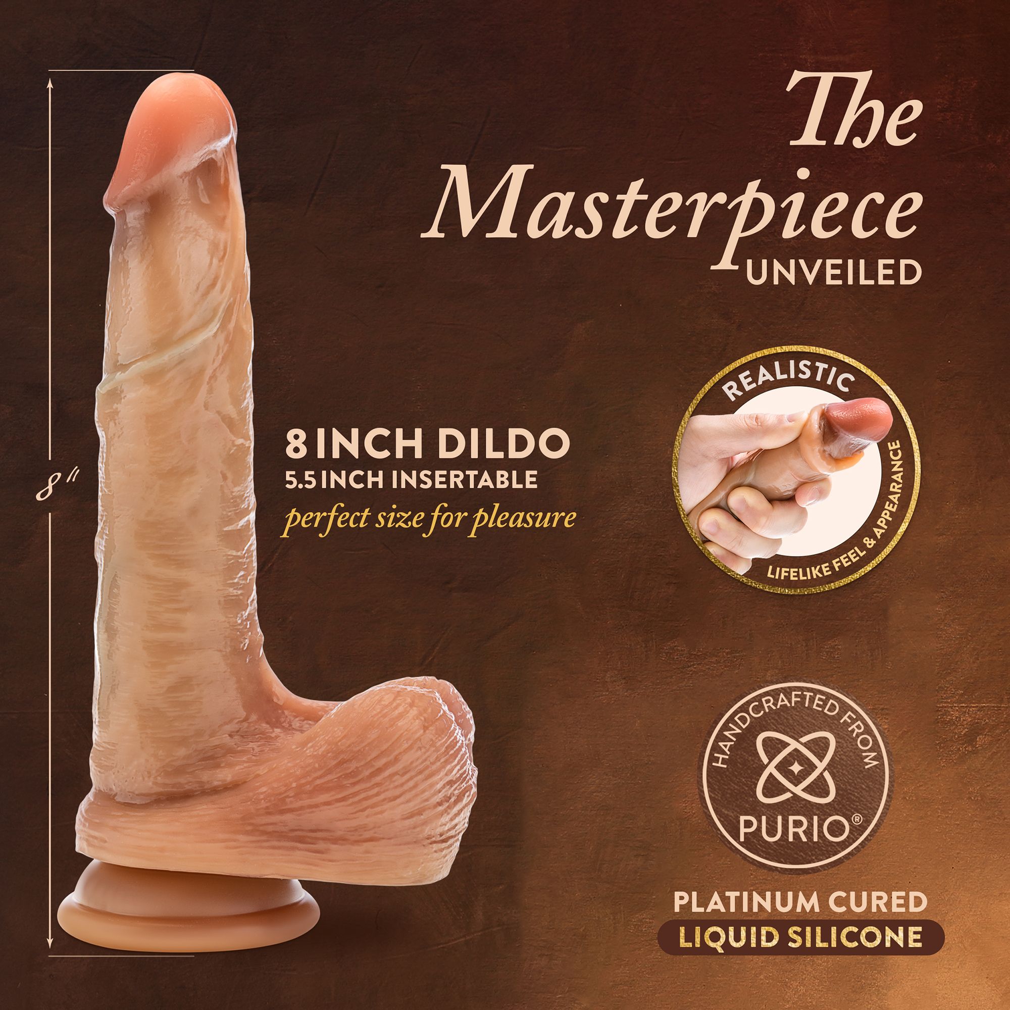 Blush - Renaissance DaVinci Dildo met Schuivende Voorhuid - 20 cm foto 9